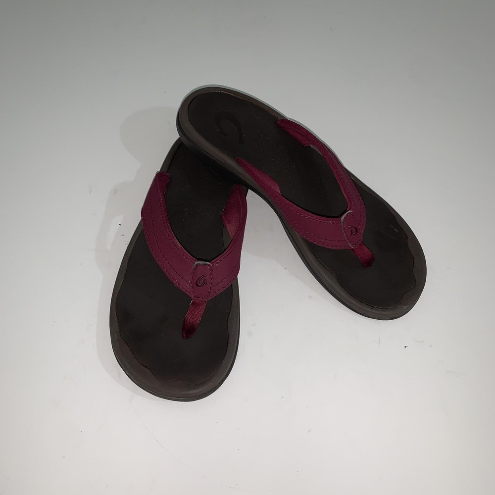 OluKai Ohana Sandals Womens Size 7 Purple Synthetic Thong Flip Flops Comfort
